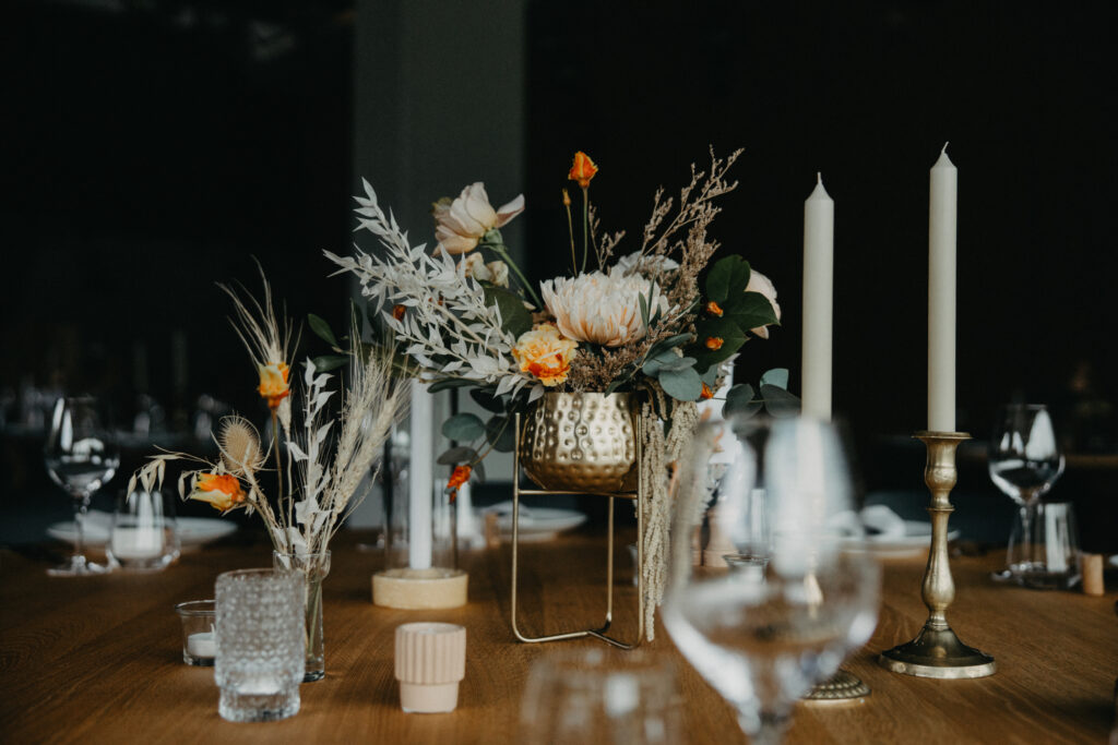 Wedding among vines