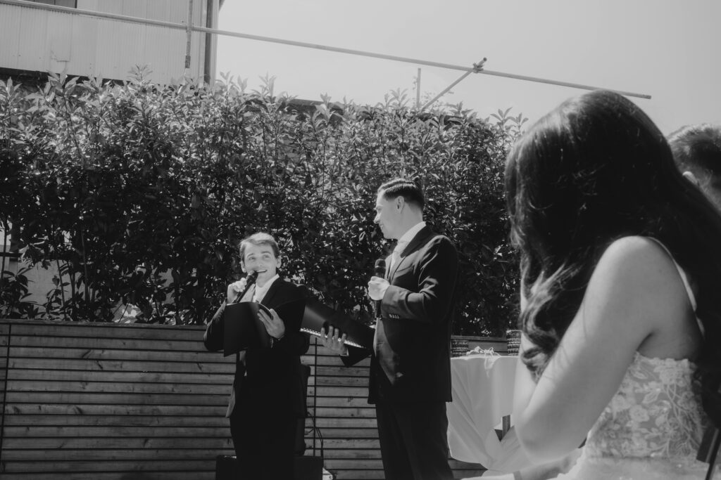 Wedding ceremony by friends