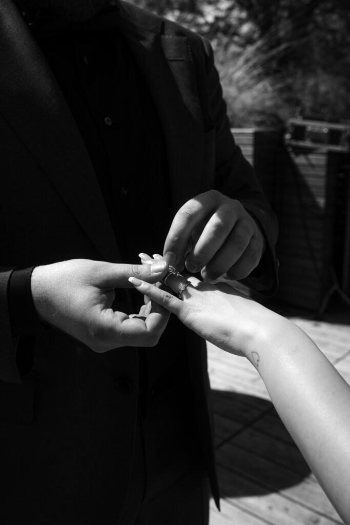 Wedding ceremony by friends